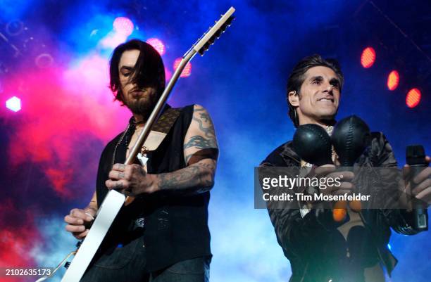 Dave Navarro and Perry Farrell of Janes Addiction perform during the Sasquatch! Music & Arts festival at The Gorge amphitheatre on May 23, 2009 in...
