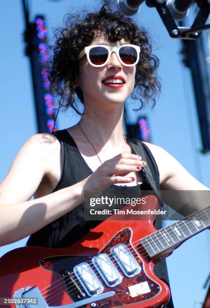 St. Vincent performs during the Sasquatch! Music & Arts festival at The Gorge amphitheatre on May 23, 2009 in Quincy, Washington.