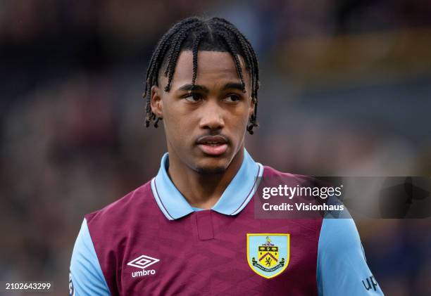 Wilson Odobert of Burnley during the Premier League match between Burnley FC and Brentford FC at Turf Moor on March 16, 2024 in Burnley, England.