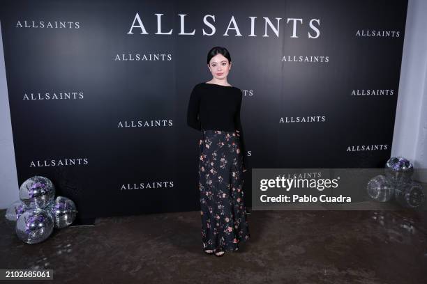 Anna Castillo attends the presentation of the new "Allsaints" Collection at Espacio Jorge Juan on March 21, 2024 in Madrid, Spain.