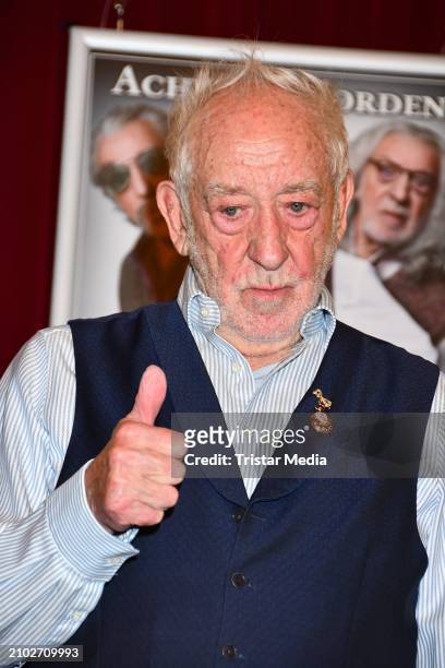 Dieter Hallervorden during the "Achtsam Morden" theater premiere at Schlosspark Theater on March 23, 2024 in Berlin, Germany.