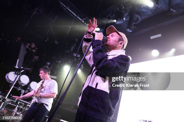 Chris Batten and Rou Reynolds of Enter Shikari performs at The Academy Dublin on March 21, 2024 in Dublin, Ireland.