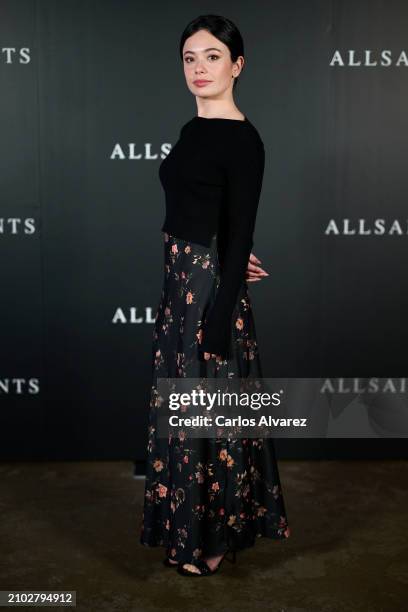 Actress Anna Castillo attends the new "Allsaints" collection presentation at the Espacio Jorge Juan on March 21, 2024 in Madrid, Spain.