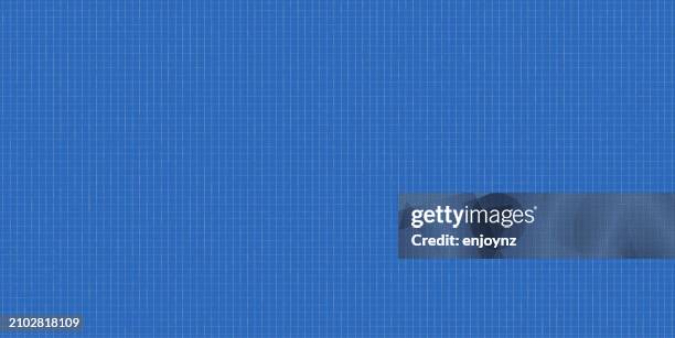 stockillustraties, clipart, cartoons en iconen met blue mosaic grid background on graph paper - ruitjespapier