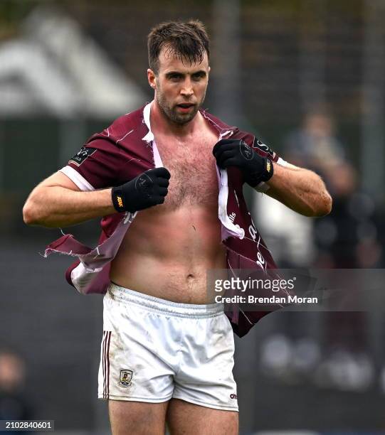 Kerry , Ireland - 24 March 2024; Paul Conroy of Galway with a torn jersey during the Allianz Football League Division 1 match between Kerry and...