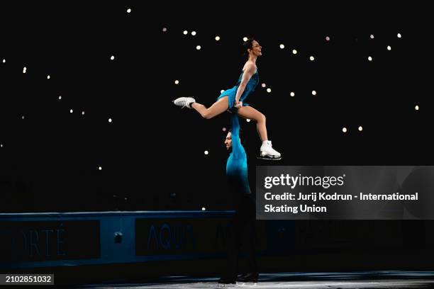 Deanna Stellato-Dudek and Maxime Deschamps of Canada perform during Gala during the ISU World Figure Skating Championships at Bell Centre on March...