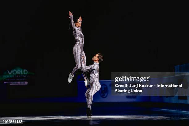 Charlene Guignard and Marco Fabbri of Italy perform during Gala during the ISU World Figure Skating Championships at Bell Centre on March 24, 2024 in...
