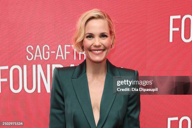 Leslie Bibb attends SAG-AFTRA Foundation Conversations - "Palm Royale" at SAG-AFTRA Foundation Robin Williams Center on March 21, 2024 in New York...