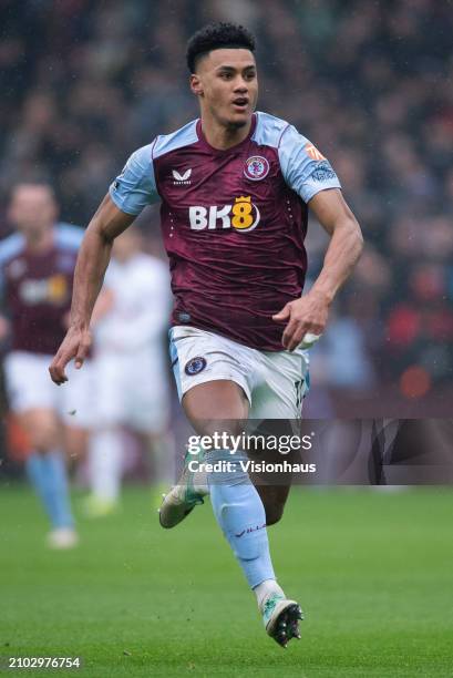 Ollie Watkins of Aston Villa in action during the Premier League match between Aston Villa and Tottenham Hotspur at Villa Park on March 10, 2024 in...