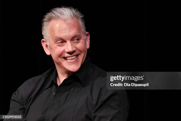 Abe Sylvia speaks onstage during SAG-AFTRA Foundation Conversations - "Palm Royale" at SAG-AFTRA Foundation Robin Williams Center on March 21, 2024...