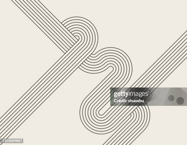 stockillustraties, clipart, cartoons en iconen met abstract geometric semi circle with stripe line arranging motion pattern background - halve cirkel