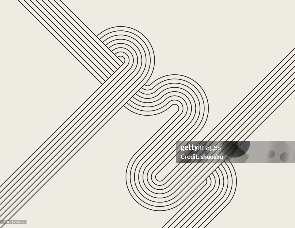 Abstract geometric semi circle with stripe line arranging motion pattern background