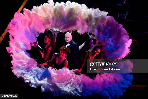 Anthony Warlow performs during a production media call of "CHICAGO" at Her Majesty's Theatre on March 22, 2024 in Melbourne, Australia.