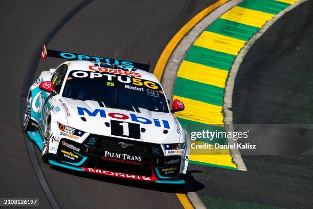 Chaz Mostert driver of the Mobil1 Optus Racing Ford Mustang GT during race 1 of the Melbourne Supersprint, part of the 2024 Supercars Championship...