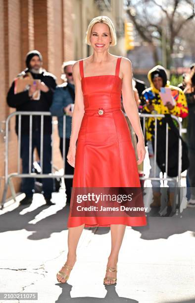 Leslie Bibb is seen arriving to ABC's "The View" on the Upper West Side on March 21, 2024 in New York City.