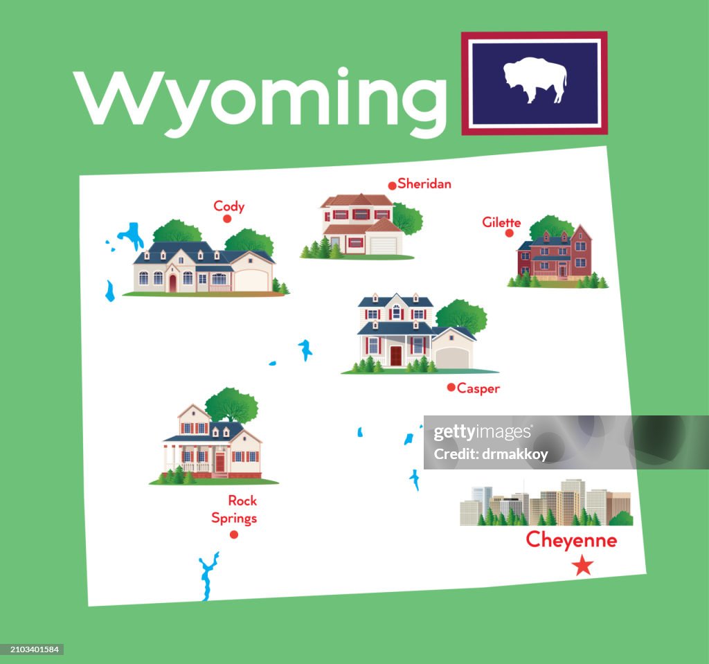 Wyoming Map and American Home