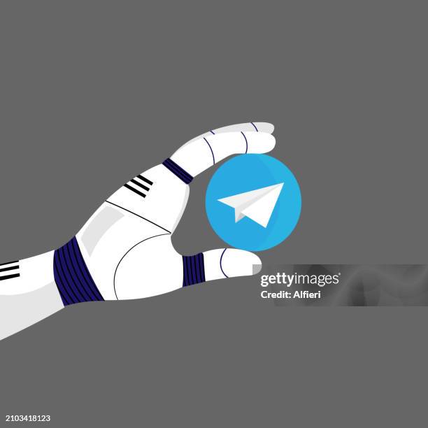 ai holding paper plane - effective virtual communication stock illustrations
