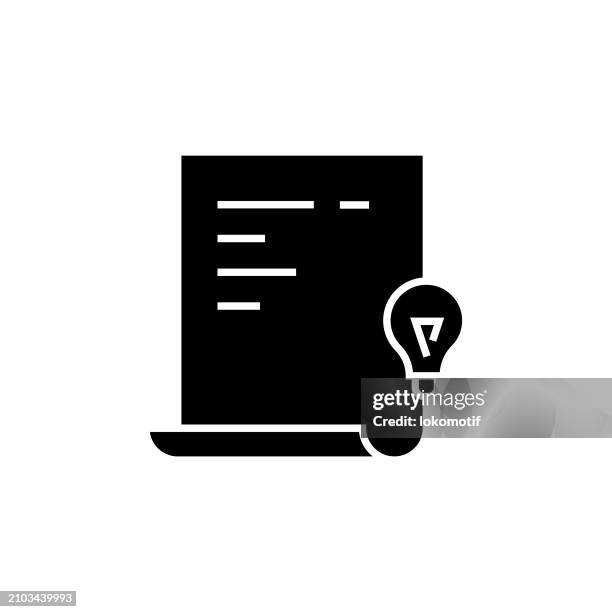 creative content solid icon. this flat icon is suitable for infographics, web designs, mobile apps, ui, ux, and gui design. - film script stock illustrations
