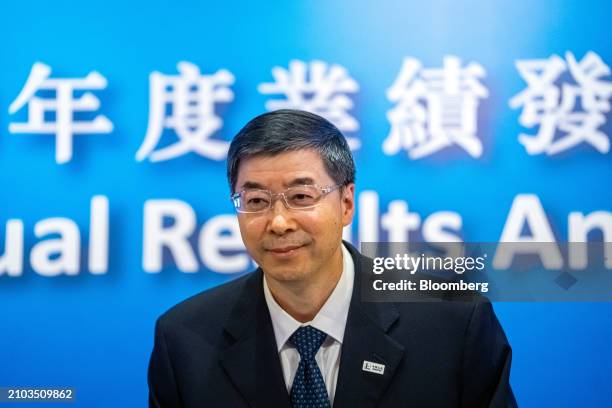 Yu Baocai, president of China Petroleum & Chemical Corp. , during a news conference in Hong Kong, China, on Monday, March 25, 2024. Sinopec's annual...