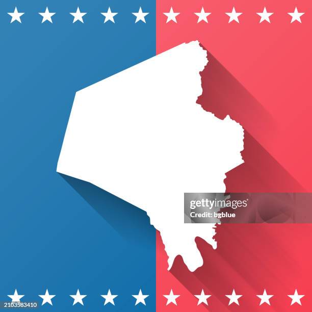 fayette county, kentucky. map on blue and red background - lexington ky stock illustrations