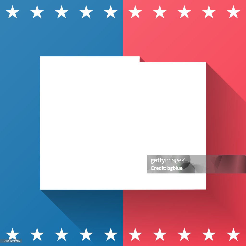 Mower County Minnesota Map On Blue And Red Background High-Res Vector ...