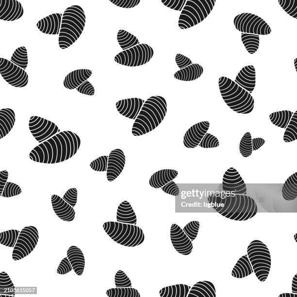 taro. seamless pattern. icons on white background - cassava stock illustrations