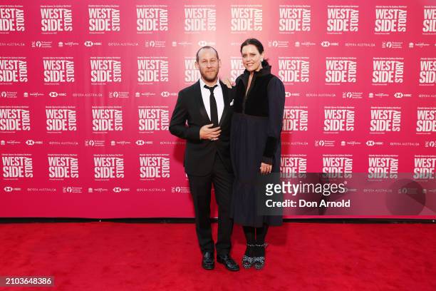 Ben Lee and Ione Skye attend the opening night of "West Side Story" on March 22, 2024 in Sydney, Australia.