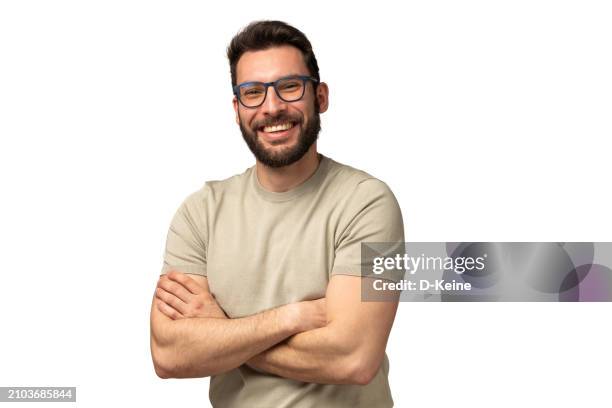homme heureux - homme fond blanc photos et images de collection