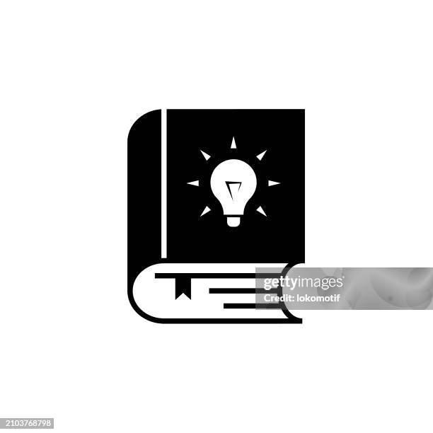 creative book solid icon. this flat icon is suitable for infographics, web designs, mobile apps, ui, ux, and gui design. - author thinking stock illustrations