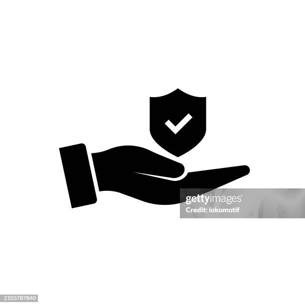 guarantee solid icon. this flat icon is suitable for infographics, web designs, mobile apps, ui, ux, and gui design. - security expert stock illustrations