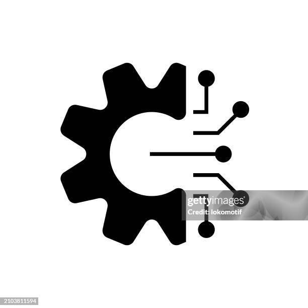 illustrations, cliparts, dessins animés et icônes de icône solide de la transformation numérique. cette icône plate convient aux infographies, aux conceptions web, aux applications mobiles, à la conception d’interfaces utilisateur, d’ux et d’interfaces graphiques. - changement