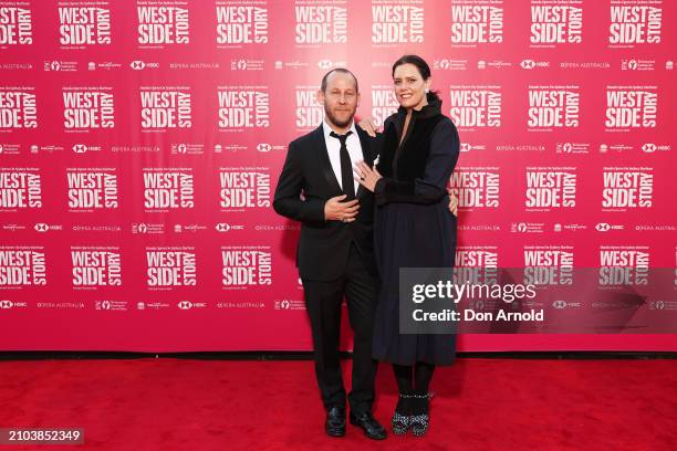 Ben Lee and Ione Skye attend the opening night of "West Side Story" on March 22, 2024 in Sydney, Australia.