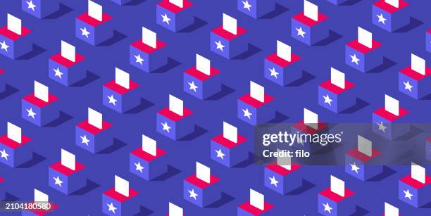 voting election ballot box seamless repeating tileable pattern - polling station stock illustrations