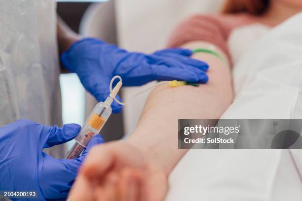 taking blood in hospital - amostra médica imagens e fotografias de stock