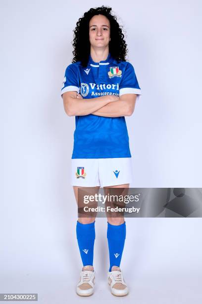 Michela Sillari of Italy poses for a photo during Italy Women Portrait Session on March 21, 2024 in Parma, Italy.