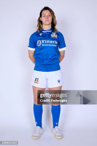 Beatrice Capomaggi of Italy poses for a photo during Italy Women Portrait Session on March 21, 2024 in Parma, Italy.