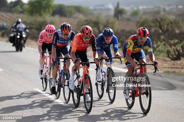 Georg Steinhauser of Germany and Team EF Education-EasyPost, Christopher Juul-Jensen of Denmark and Team Jayco-AlUla, Oscar Rodriguez of Spain and...
