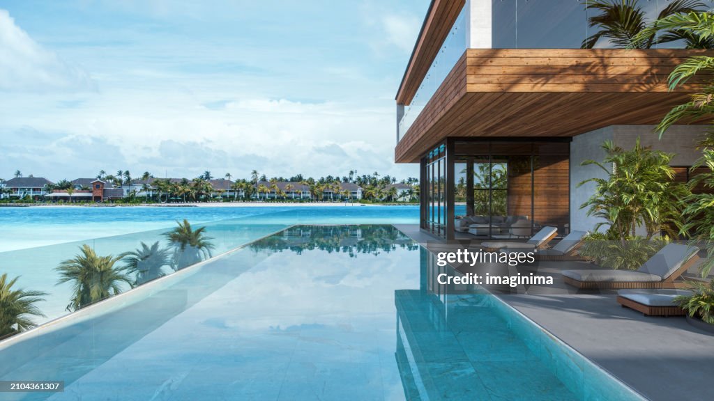 Villa de luxe avec piscine tropicale