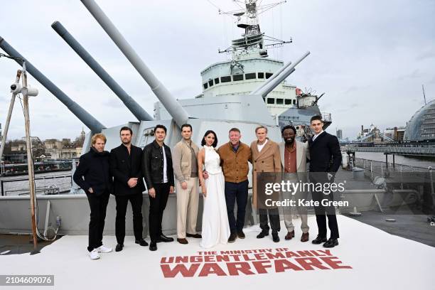 Producer Jerry Bruckheimer, Alex Pettyfer, Henry Golding, Henry Cavill, Eiza González, Director Guy Ritchie, Cary Elwes, Babs Olusanmokun and Hero...