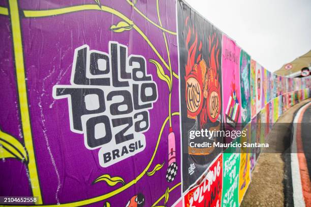 General virew of the atmosphere during day one of Lollapalooza Brazil at Autodromo de Interlagos on March 22, 2024 in Sao Paulo, Brazil.