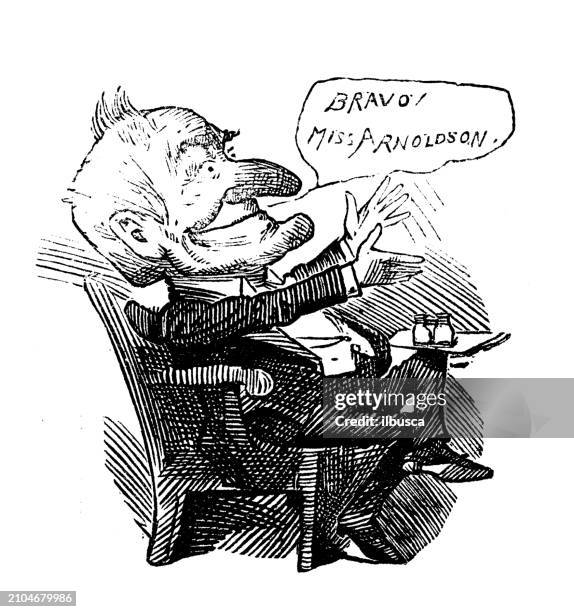 british satire caricature comic cartoon illustration - hands clapping drawing stock illustrations