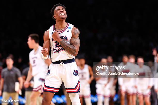Brandon Weatherspoon of the Florida Atlantic Owls reacts during the second half of the game against the Northwestern Wildcats during the first round...