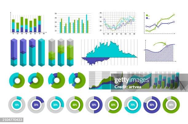 infographic element, graphs and charts - pie chart stock illustrations