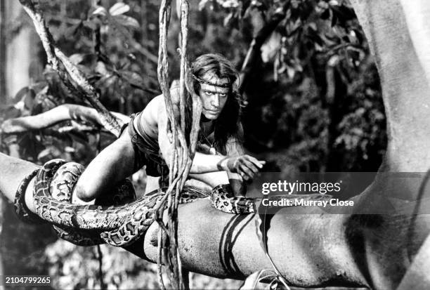 Actor Christopher Lambert, 'Greystoke: The Legend of Tarzan, Lord of the Apes', Cameroon, 1983. {Photo by Murray Close/Getty Images}