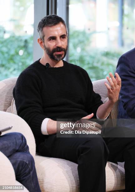 Marc Bain, Sr. Technology Correspondent at The Business of Fashion, speaks on stage at The BoF Professional Summit at The Times Center on March 22,...