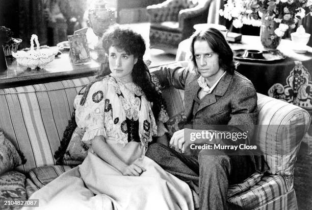 Actors Andie Madowell and Christopher Lambert , 'Greystoke: The Legend of Tarzan, Lord of the Apes', London, UK, 1983.