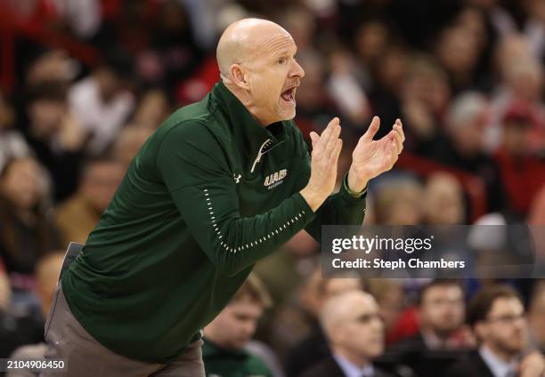 Head coach Andy Kennedy of the UAB Blazers reacts during the second half against the San Diego State Aztecs in the first round of the NCAA Men's...