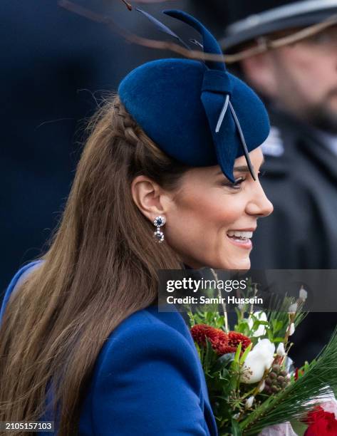 Catherine, Princess of Wales attends the Christmas Morning Service at Sandringham Church on December 25, 2023 in Sandringham, Norfolk.