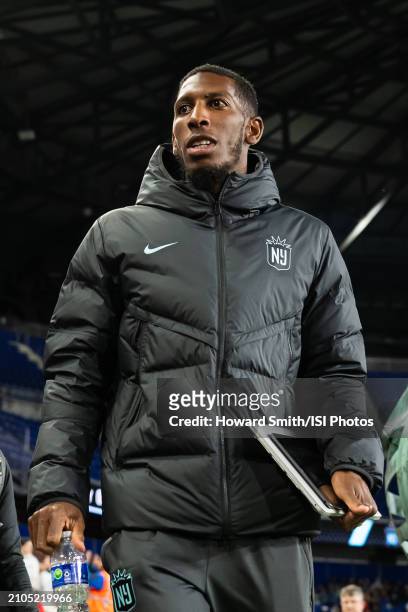 Gotham FC assistant coach Shaun Harris before NWSL Challenge Cup between San Diego Wave FC and NJ NY Gotham City FC at Red Bull Arena on March 15,...
