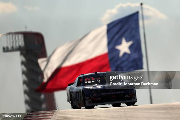 Ryan Ellis, driver of the Classic Collision Chevrolet, drives during qualifying for the NASCAR Xfinity Series Focused Health 250 at Circuit of The...